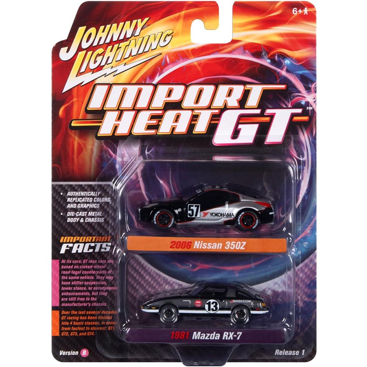Johnny Lightning 1:64 2006 Car 350Z 1981 Mazda RX-7 2 Car Set